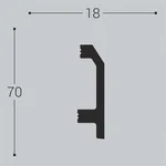 Плинтус напольный Bello Deco П11 70-18 (2000х70х18 мм)