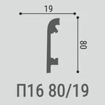 Плинтус напольный Bello Deco П16 80-19 (2000х80х19 мм)