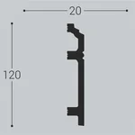 Плинтус напольный Bello Deco П12 120-20 (2000х120х20 мм)