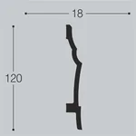 Плинтус напольный Bello Deco П19 120-18 (2000х120х18 мм)