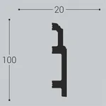 Плинтус напольный Bello Deco П10 100-20 (2000х100х20 мм)