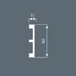 Плинтус из дюрополимера Cosca Decor PX048, 80х15x2000, экополимер