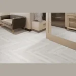 Каменный SPC ламинат FloorFactor Herringbone WHITE SMOKE OAK (HB.02) (675х135х5мм)