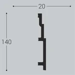Плинтус напольный Bello Deco П13 140-20 (2000х140х20 мм)