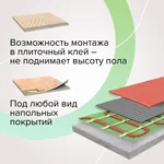 Комплект теплого пола CALEO SUPERMAT 200 Вт/м2, 12 кв.м, (КА000001724)