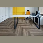 Каменный SPC ламинат FloorFactor Herringbone BRUSHED SMOKE OAK (HB.17) (675х135х5мм)