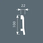 Плинтус из дюрополимера Cosca Decor PX022, 100х22x2000, экополимер