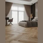 Каменный SPC ламинат CronaFloor Herringbone Дуб Монпелье H004 (640х128х4,5 мм)