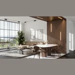 Брус декоративный МДФ Ликорн 40*40 Орех американский БД-1.40