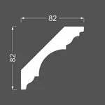 Плинтус потолочный МДФ грунтованный под покраску К 5.115.22 Ликорн 82?82 мм