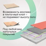 Комплект теплого пола CALEO EASYMAT 180 Вт/м2, 8.0 кв.м, (УП-00000375)