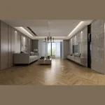 Каменный SPC ламинат Damy Floor Chevron DF04-Ch Лувр (600х127х5.2мм)