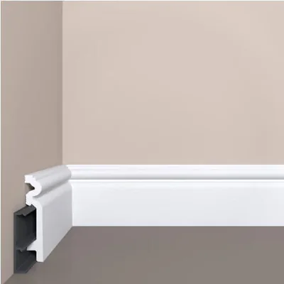 Плинтус напольный Bello Deco П14 90-19 с монтажной планкой (2000х19х90 мм)