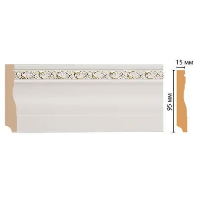 Плинтус напольный DECOMASTER 153-54 ДМ (95*12*2400 мм)