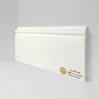 Плинтус Teckwood Белый ДП2 105х14 крепление на клипсу