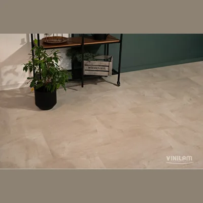 Виниловый ламинат CERAMO VINILAM STONE 6 мм 71615 Бетон Белый (2,209) — Упаковка (2,209м2)