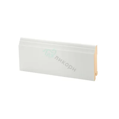 Плинтус напольный МДФ белый К-26 Ликорн 80х16 мм