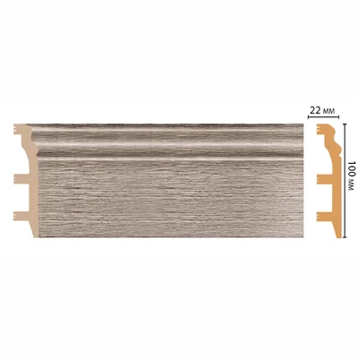 Плинтус напольный DECOMASTER D232-77ДМ (100*22*2400мм)