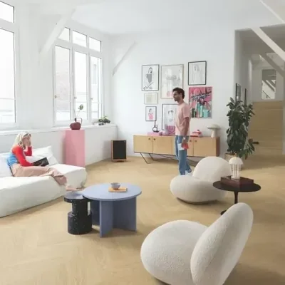 Жесткая ПВХ плитка QUICK-STEP ALPHA VINYL BLOOM AVMPU40097 Дуб чистый румяный (1494х209х5+1мм) — Упаковка (1.873м2)