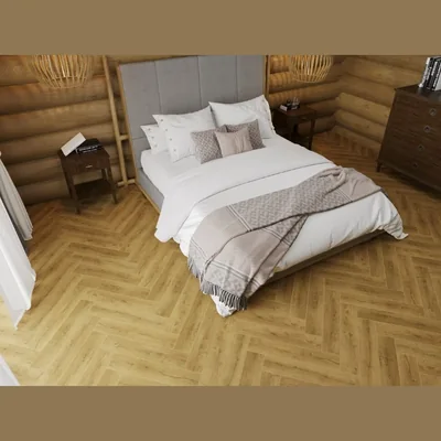 Каменный SPC ламинат CronaFloor Herringbone 2.0 Дуб Анже H016 (640х128х4,5мм)