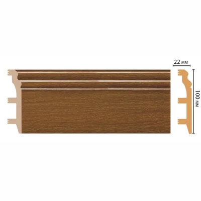 Плинтус напольный DECOMASTER D232-85 ШК/14 (100*22*2400мм)