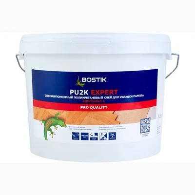 Двухкомпонентный полиуретановый клей для паркета Bostik PU2K ECO (компонент А), 9кг