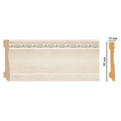 Плинтус напольный DECOMASTER 195-14 (95*14*2400мм)
