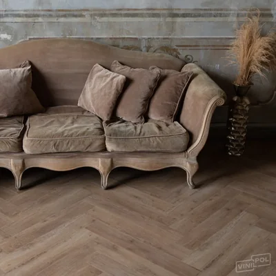 Каменный SPC ламинат VINILPOL Herringbon 9965 Паркет Бруно — Упаковка (1.36м2)