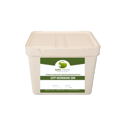 Готовая к применению гидроизоляционная мастика SIPP Membrane SBR, 7 кг