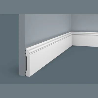Плинтус из дюрополимера Cosca Decor PX002, 79х13x2000, экополимер