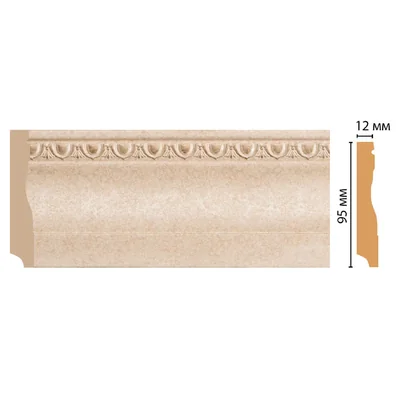 Плинтус напольный DECOMASTER 153-18D ДМ (95*12*2400 мм)