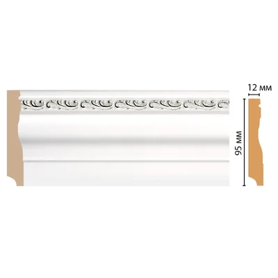 Плинтус напольный DECOMASTER 153-60 ДМ (95*12*2400 мм)