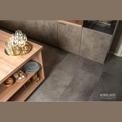 Виниловый ламинат CERAMO VINILAM XXL STONE GLUE 2.5 мм 71610 Цемент Стальной (4.513 клеевой — Упаковка (4.56м2)