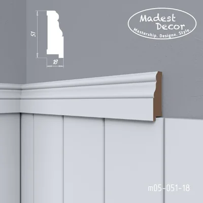 Молдинг для панелей Madest Decor m05-051-18 под покраску (1 шт)