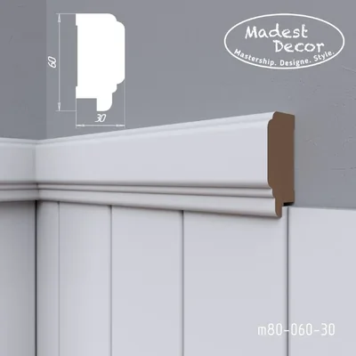 Молдинг для панелей Madest Decor m80-060-30 под покраску (1 шт)
