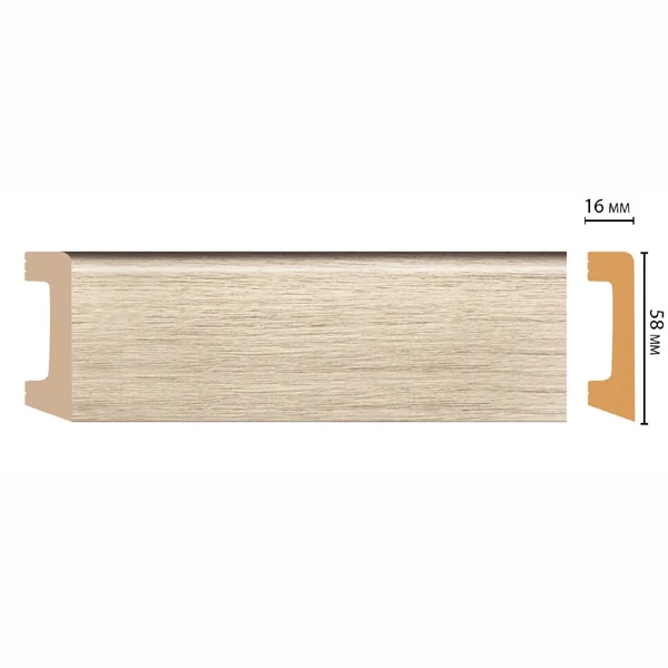 Плинтус напольный DECOMASTER D234-72ДМ (58*16*2400мм)