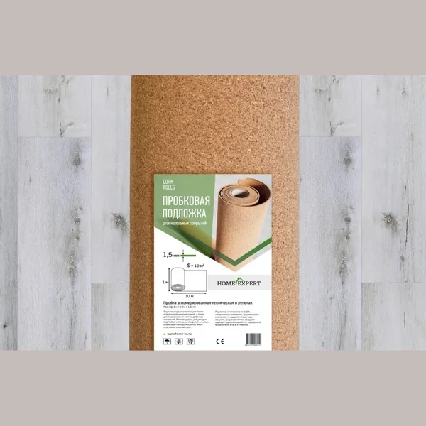 Подложка пробковая 1м*10м*1,5мм Home Expert