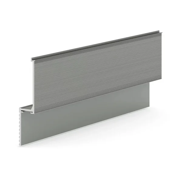 Теневая рейка Laconistiq micro (скрытый наличник) RAL 9006 серебряный муар (93х15,7х3000мм)