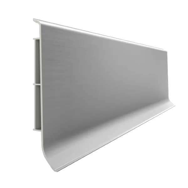Высокий тонкий плинтус VOX LINELA 411 SILVER серебро