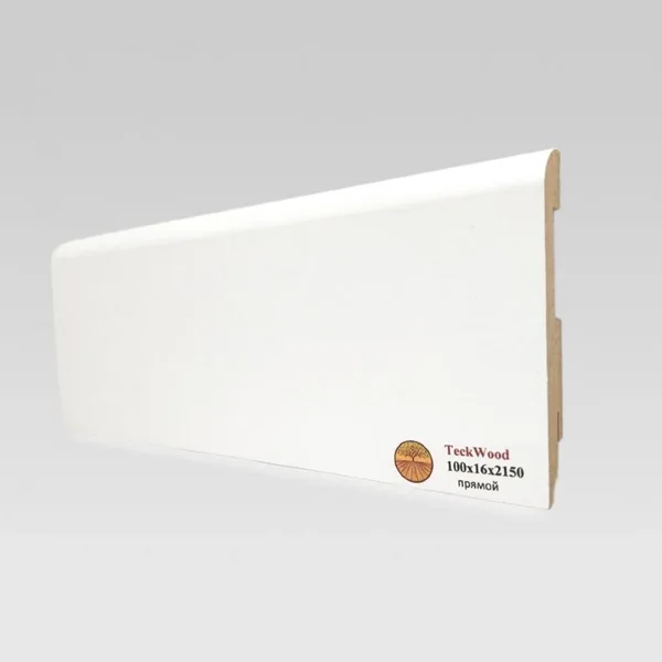 Плинтус Teckwood Белый прямой 100
