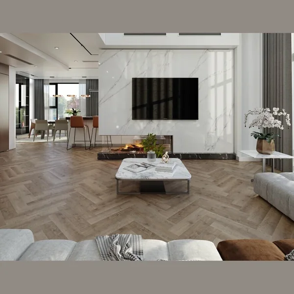 Каменный SPC ламинат EVOFLOOR Parquet Click Chestnut Каштан (600х125х4.0мм)