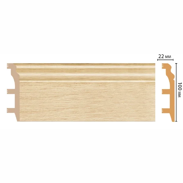 Плинтус напольный DECOMASTER D232-71 ШК/14 (100*22*2400мм)
