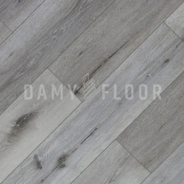 Кварцвиниловая клеевая плитка Damy Floor Family Дуб Состаренный Серый T7020-5D-LVT (1227х187х2,5мм)