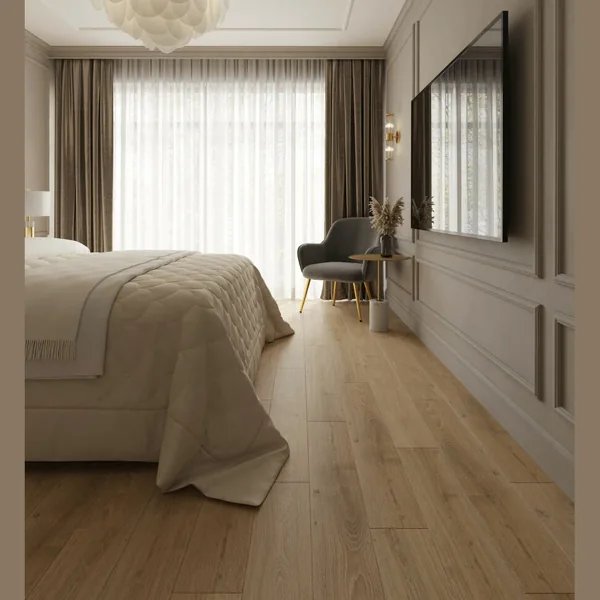 Каменный SPC ламинат AlixFloor Natural Line Дуб бежевый светлый