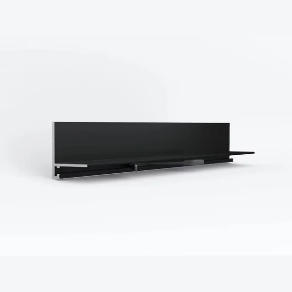 Микроплинтус Laconistiq MICRO L Чёрный анодированный (2450х25.8х16.2х5мм)