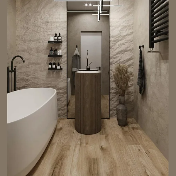 Каменный SPC ламинат AlixFloor Natural Line Дуб табачно-серый
