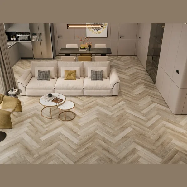 Каменный SPC ламинат CronaFloor Herringbone Дуб Лилль H007 (640х128х4,5 мм)