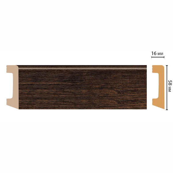 Плинтус напольный DECOMASTER D234-966 ДМ (58*16*2400мм)