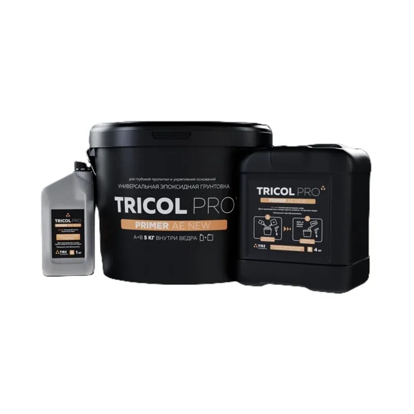 Двухкомпонентный водоэмульсионный эпоксидный грунт и праймер TRICOL PRO PRIMER AE