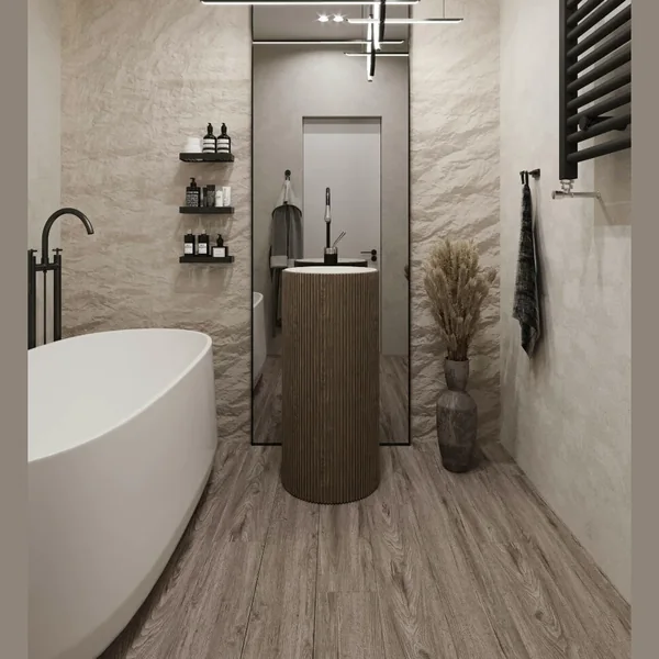 Каменный SPC ламинат AlixFloor City Line Дуб бергамо серый